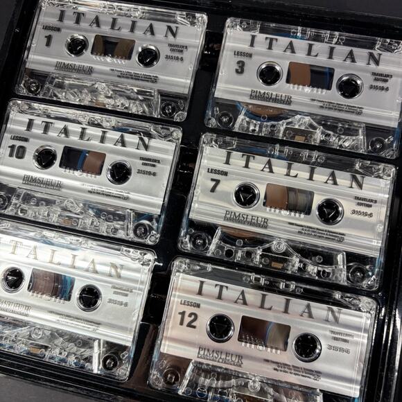 Pimsleur Travelers Edition Italian Language Cassette Set With Guides & Accessori - Picture 6 of 6